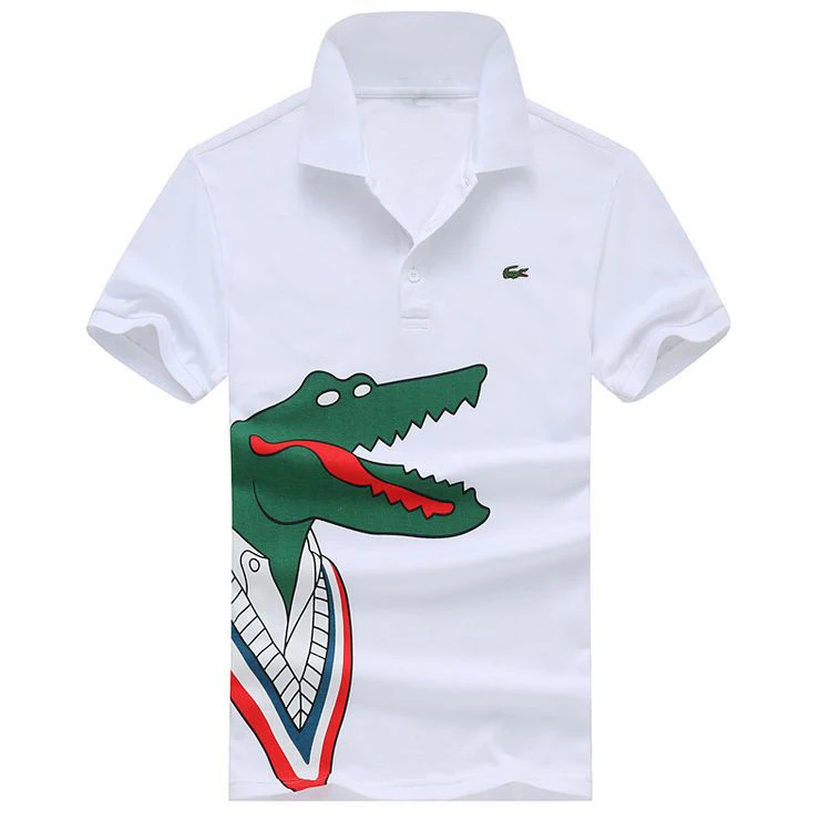 

The new LACOSTE- cartoon crocodile in 2020 has a casual and comfortable print POLO short sleeve
