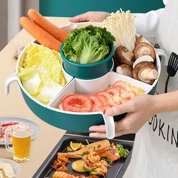 Multi-Function Rotatable Drain Basket Hot Pot Plate Fruit Plate Vegetable Plate Multi-Layer Storage Basket Net Ingredient Plate
Multi-Function Rotatable Drain Basket Hot Pot Plate Fruit Plate Vegetable Plate Multi-Layer Storage Basket Net Ingredient Plate