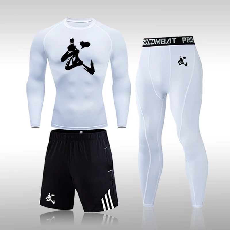 Men's Compression Quick-Drying Chinese Style "Wu" Tight-Fitting Sportswear Boxing Running Gym Training Men's 3-Piece Sports Suit
Men's Compression Quick-Drying Chinese Style "Wu" Tight-Fitting Sportswear Boxing Running Gym Training Men's 3-Piece Sports Suit