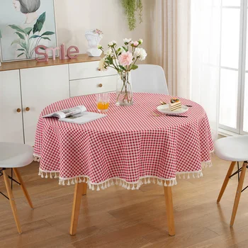 Geometric Multipurpose Cotton Linen With Tassel Washable For Kitchen Round Tablecloth Wedding Party Dustproof Simple Dining Room 
Geometric Multipurpose Cotton Linen With Tassel Washable For Kitchen Round Tablecloth Wedding Party Dustproof Simple Dining Room