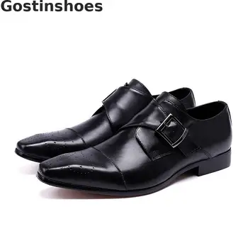 Men Shoes Genuine Leather Black And Brown Color Men Derby Dress Shoes Buckle Strap Carved Cap Toe Brogues Men Formal Shoes
Men Shoes Genuine Leather Black And Brown Color Men Derby Dress Shoes Buckle Strap Carved Cap Toe Brogues Men Formal Shoes