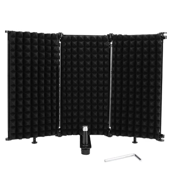 3 Folding Microphone Isolation Shield MIC Sponge Wind Screen Noise Reduction Panel Equipment microfone accessories
3 Folding Microphone Isolation Shield MIC Sponge Wind Screen Noise Reduction Panel Equipment microfone accessories