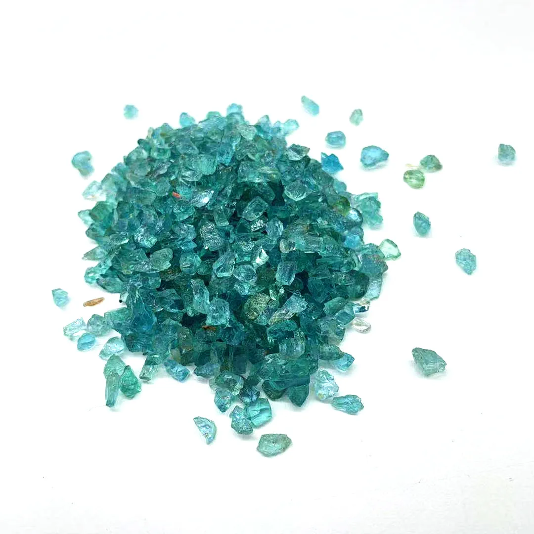 high quality natural blue apatite chips crystal stone gravel