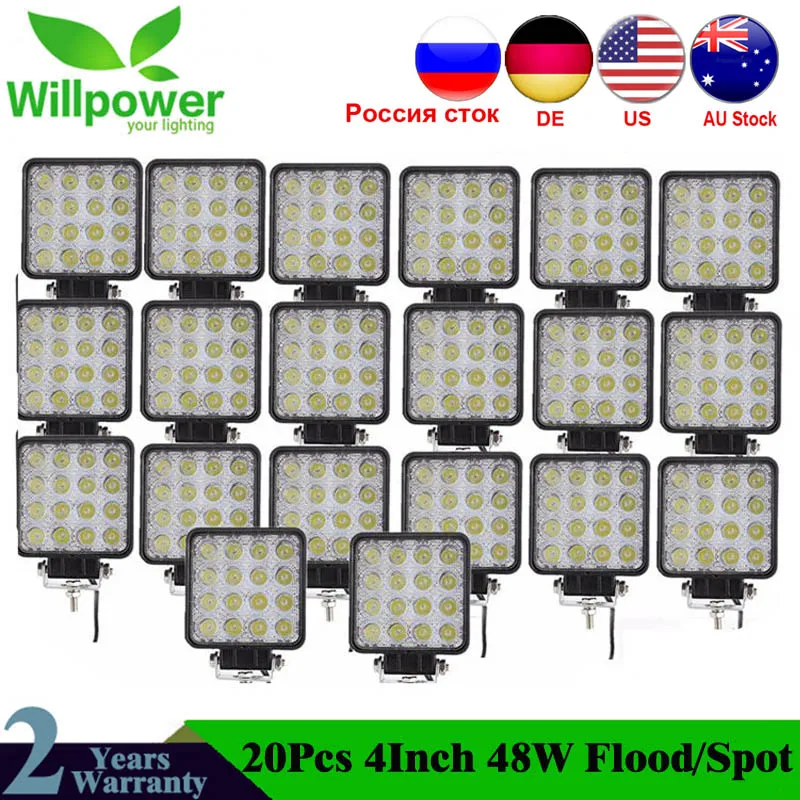 20 PCS FREE SHIPPING IP67 waterproof Offroad 4x4 led driving light truck tractor flood beam 48w led work light 12v
20 PCS FREE SHIPPING IP67 waterproof Offroad 4x4 led driving light truck tractor flood beam 48w led work light 12v