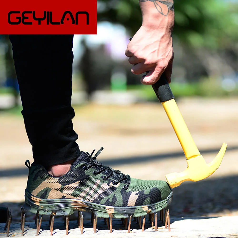 Construction Men's Outdoor Plus Size Steel Toe Cap Work Boots Men Camouflage Puncture Proof Safety Shoes Breathable Drop Ship
Construction Men's Outdoor Plus Size Steel Toe Cap Work Boots Men Camouflage Puncture Proof Safety Shoes Breathable Drop Ship