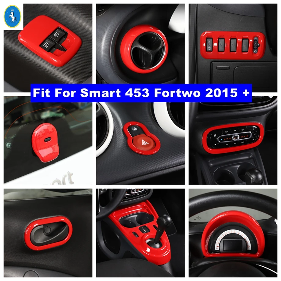 Red Interior Accessories Dashboard Air AC Gear Shift Control Panel Door Handle Bowl Cover Trim For Smart 453 Fortwo 2015 - 2021
Red Interior Accessories Dashboard Air AC Gear Shift Control Panel Door Handle Bowl Cover Trim For Smart 453 Fortwo 2015 - 2021