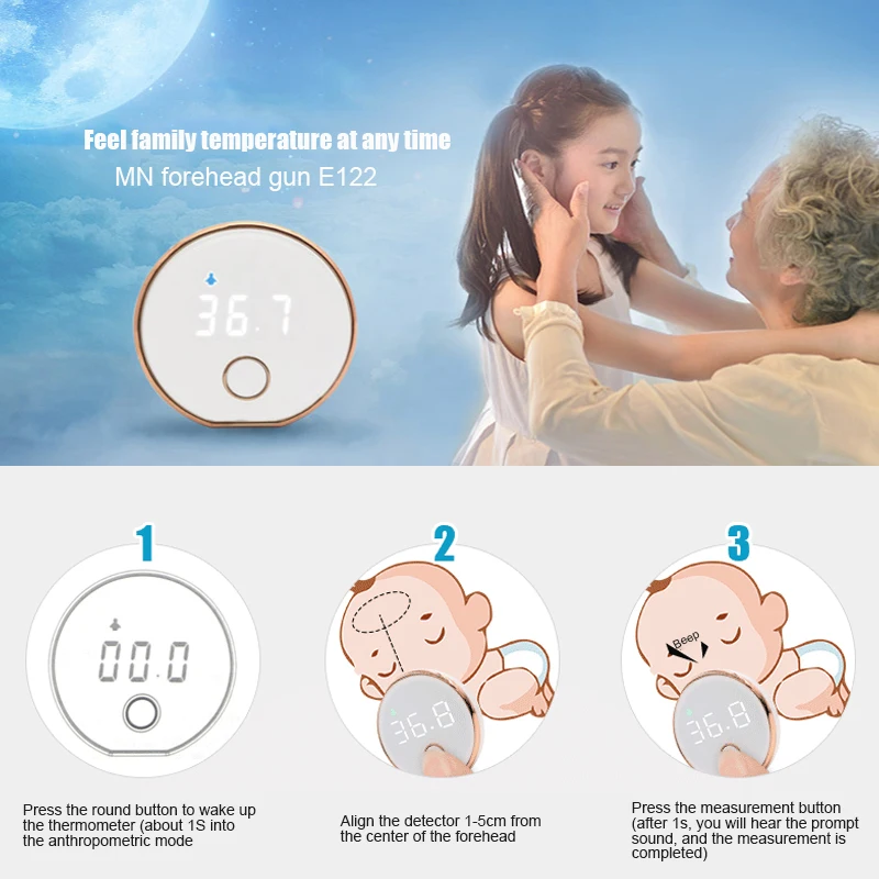 Digital Infrared Thermometer Non-contact Forehead Baby Adults Health Thermometer ALI88
Digital Infrared Thermometer Non-contact Forehead Baby Adults Health Thermometer ALI88