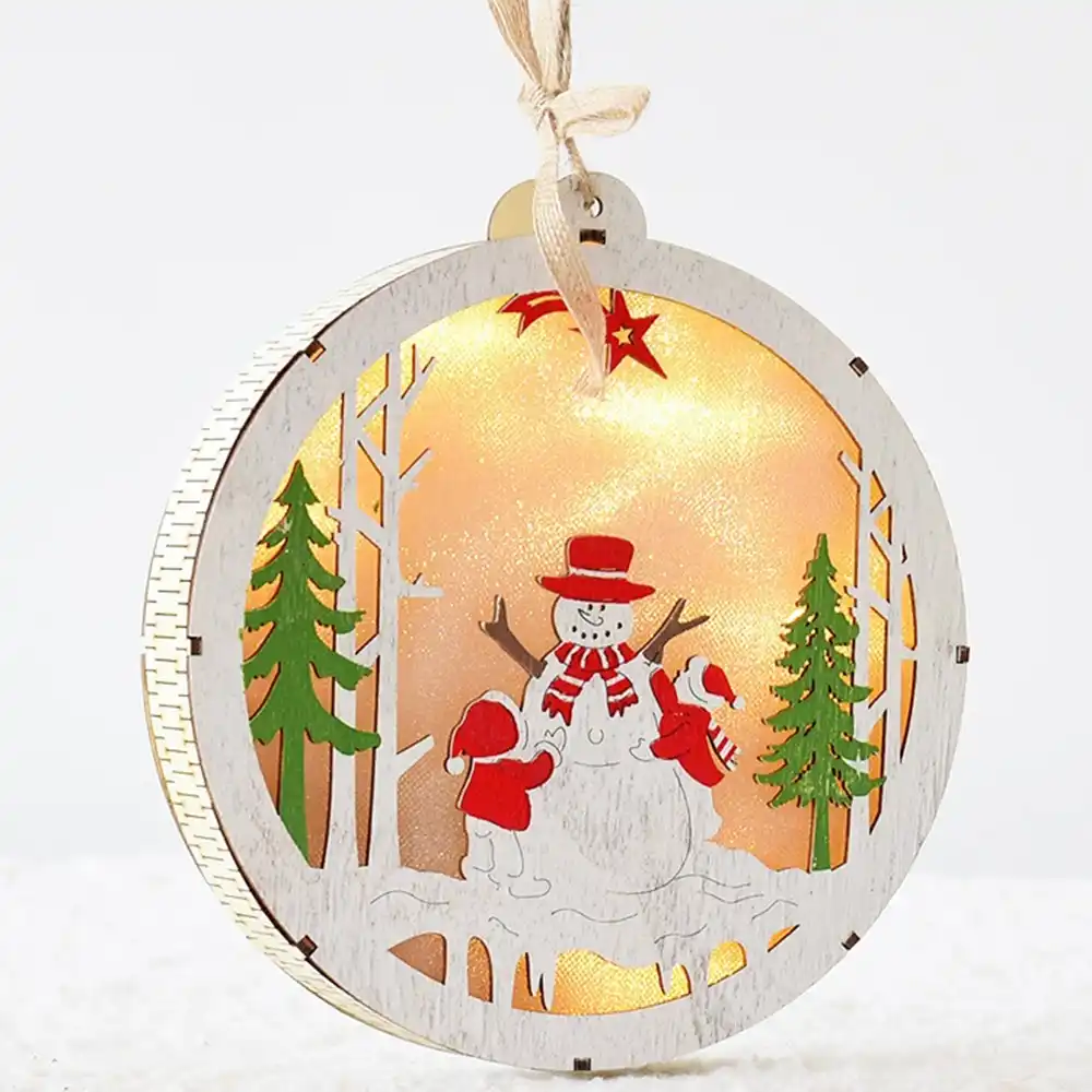 luminous led light decoration santa snowman elk christmas tree