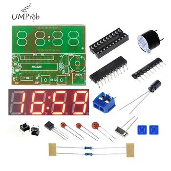 C51 Electronic Clock 4 Bits Electronic Clock Electronic Production Suite for school education lab DIY Kit 
C51 Electronic Clock 4 Bits Electronic Clock Electronic Production Suite for school education lab DIY Kit