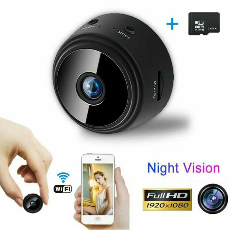 A9 Mini Wifi Camera Wireless IP Home Security Camcorder HD 1080P DV DVR Night Vision WiFi with 32G TF Card | Электроника