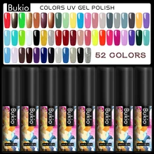 Cor de bukio uv gel unha polonês híbrido gel laca embeber fora de longa duração açúcar cores gel verniz unha arte precisa superior e base casaco(China)