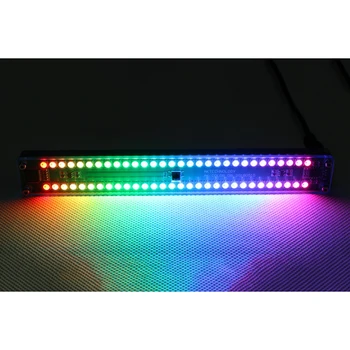 Dual 30 Level Indicator Colorful Music Audio Spectrum Indicator Stereo Amplifier VU Meter Adjustable Light Speed With AGC
Dual 30 Level Indicator Colorful Music Audio Spectrum Indicator Stereo Amplifier VU Meter Adjustable Light Speed With AGC