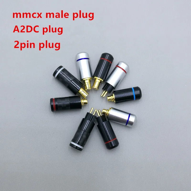 2 pcs custom made universal pin Socket mmcx plug, A2DC plug, 0.78mm 2pin Pure copper gold plated Built-in hreaded 
2 pcs custom made universal pin Socket mmcx plug, A2DC plug, 0.78mm 2pin Pure copper gold plated Built-in hreaded