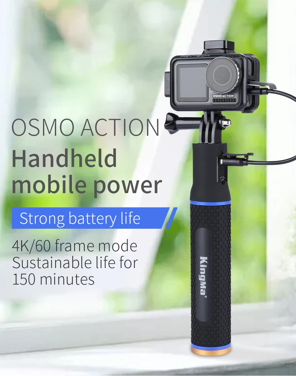 OSMO Action Handheld Mobile Power Battery Handle Extension Monopod for GoPro Hero7 6 5 DJI Osmo Action
OSMO Action Handheld Mobile Power Battery Handle Extension Monopod for GoPro Hero7 6 5 DJI Osmo Action