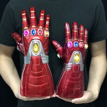 Led homem de ferro luvas infinity gauntlet hulk cosplay braço final thanos criança adulto luvas armas máscara super-herói arma adereços festa(China)