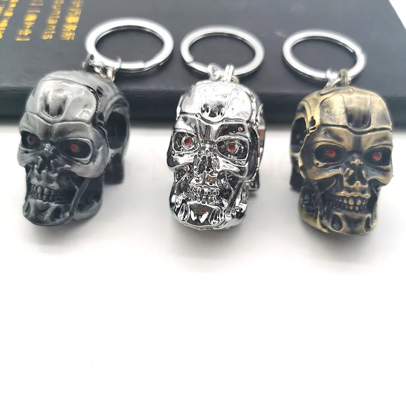 Fashion Pendant Keyring Jewelry Terminator skull head logo charm Keychain Men Women Car Key Accessories The Avengers 3 Jewelry 
Fashion Pendant Keyring Jewelry Terminator skull head logo charm Keychain Men Women Car Key Accessories The Avengers 3 Jewelry
