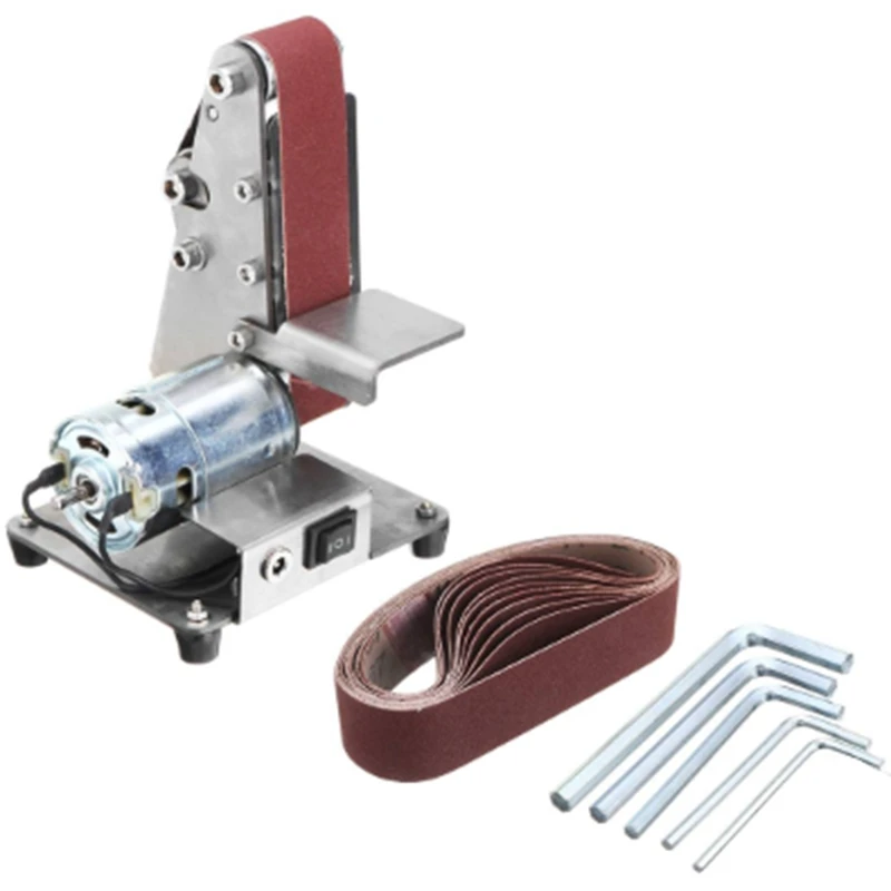 350W Mini Electric Belt Machine Sander Sanding Grinding Polishing Abrasive Belts Grinder DIY Cutter Edges | Инструменты