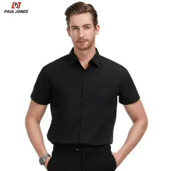 PAUL JONES Men's Short Sleeve Dress Shirts Summer Casual Square Collar Button Down Placket Solid Color Shirt Tops PJ0189
PAUL JONES Men's Short Sleeve Dress Shirts Summer Casual Square Collar Button Down Placket Solid Color Shirt Tops PJ0189