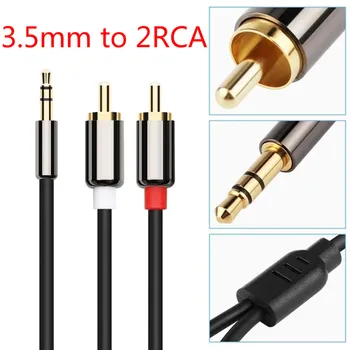 1M RCA To 3.5mm Audio Cable Adapters Audio Auxiliary Stereo Splitter Cable Accessories For Mobile Phone Earphone Speaker TXTB1 
1M RCA To 3.5mm Audio Cable Adapters Audio Auxiliary Stereo Splitter Cable Accessories For Mobile Phone Earphone Speaker TXTB1