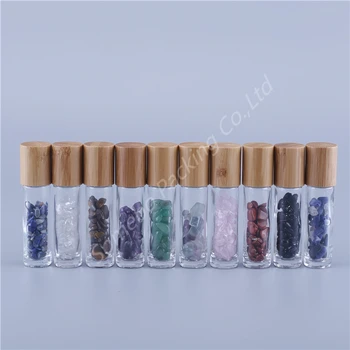 300PCS/LOT 10ml Natural Gemstones Essential Oil Roller Ball Bottles Transparent Glass With Bamboo Lid Caps
300PCS/LOT 10ml Natural Gemstones Essential Oil Roller Ball Bottles Transparent Glass With Bamboo Lid Caps