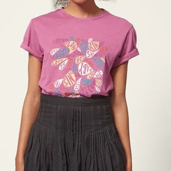 2020 Spring Summer Women Letter Print Short Sleeve T-shirt Purple Bamboo Stripe Top Loose and Fashionable Versatile Female L1
2020 Spring Summer Women Letter Print Short Sleeve T-shirt Purple Bamboo Stripe Top Loose and Fashionable Versatile Female L1