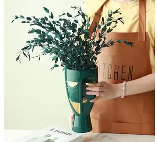 ABSTRACT ART HEAD PORTRAIT VASES CERAMIC VASE HUMAN HEAD SCULPTURE PORCELAIN BUST FIGURINES VASE STATUE MODERN HOME DECORATION 
ABSTRACT ART HEAD PORTRAIT VASES CERAMIC VASE HUMAN HEAD SCULPTURE PORCELAIN BUST FIGURINES VASE STATUE MODERN HOME DECORATION