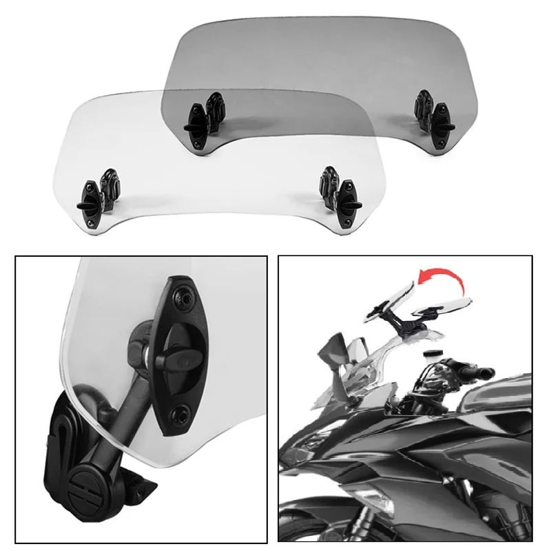 Universal Motorcycle Windshield Extension Heighten Adjustable Wind Screen Spoiler Air Deflector For Honda Suzuki Yamaha Kawasaki
Universal Motorcycle Windshield Extension Heighten Adjustable Wind Screen Spoiler Air Deflector For Honda Suzuki Yamaha Kawasaki
