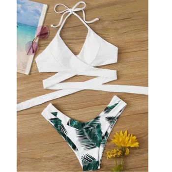 Swimwear Women 2020 Bandage Lace Up Halter Push Up Bikini Set Tropical High Cut Two Piece High Waist Bikini Swimsuit Biquini #28
Swimwear Women 2020 Bandage Lace Up Halter Push Up Bikini Set Tropical High Cut Two Piece High Waist Bikini Swimsuit Biquini #28