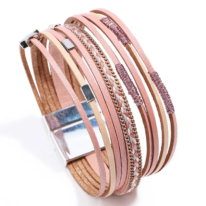 2019 New Boho Handmade Multi Layer Leather Wrap Bracelet Armband Woman Star Charm Magnetic Clasp Bracelets for Women Jewelry
2019 New Boho Handmade Multi Layer Leather Wrap Bracelet Armband Woman Star Charm Magnetic Clasp Bracelets for Women Jewelry