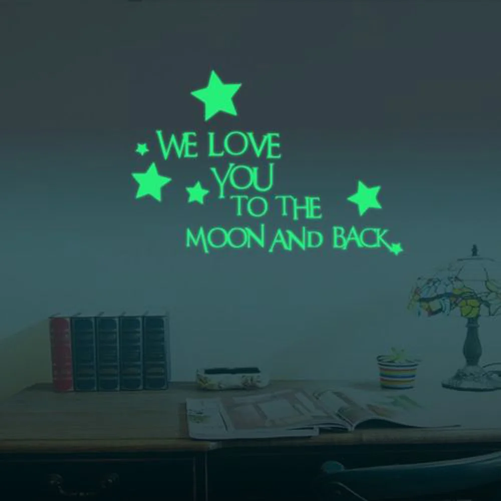 Dark Wall Sticker Stick Decor Decal Art Glow Set Green Window Furniture We Love You To The Moon & Back
Dark Wall Sticker Stick Decor Decal Art Glow Set Green Window Furniture We Love You To The Moon & Back