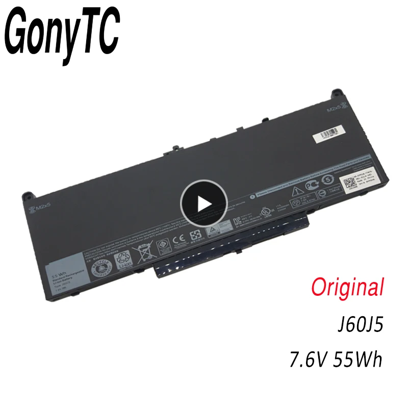 Оригинальный аккумулятор для ноутбука J60J5 7,6 В 55 Втч MC34Y 242WD 1W2Y2 для планшета Dell Latitude E7270 E7470
Оригинальный аккумулятор для ноутбука J60J5 7,6 В 55 Втч MC34Y 242WD 1W2Y2 для планшета Dell Latitude E7270 E7470