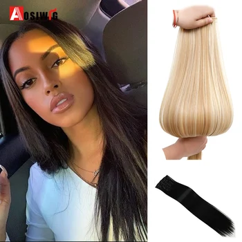 AOSIWIG Long Straight Ombre Synthetic Hair Extensions 6pcs 16-Clips In Hair High Temperature Fiber Fake Hairpiece For Women
AOSIWIG Long Straight Ombre Synthetic Hair Extensions 6pcs 16-Clips In Hair High Temperature Fiber Fake Hairpiece For Women