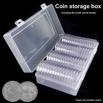 60 Pcs Silver Eagles Coin Capsules Case Coin Holder Storage Container With Storage Organizer Box For Coin Collection Store 40 Mm
60 Pcs Silver Eagles Coin Capsules Case Coin Holder Storage Container With Storage Organizer Box For Coin Collection Store 40 Mm
