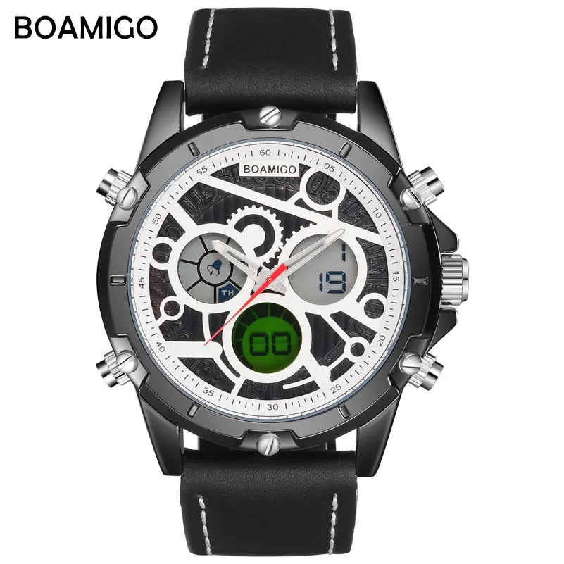 

BOAMIGO Brand Sports watches for Man LED Military Digital analog Quartz Chronograph sport Waterproof watch relogio masculino