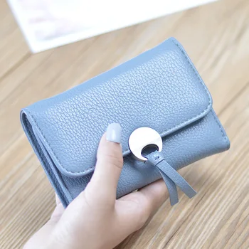 Hot New Women's Wallet Women's Short Style Student Korean-Style Simple Buckle Wallet Leather Wallet 
Hot New Women's Wallet Women's Short Style Student Korean-Style Simple Buckle Wallet Leather Wallet