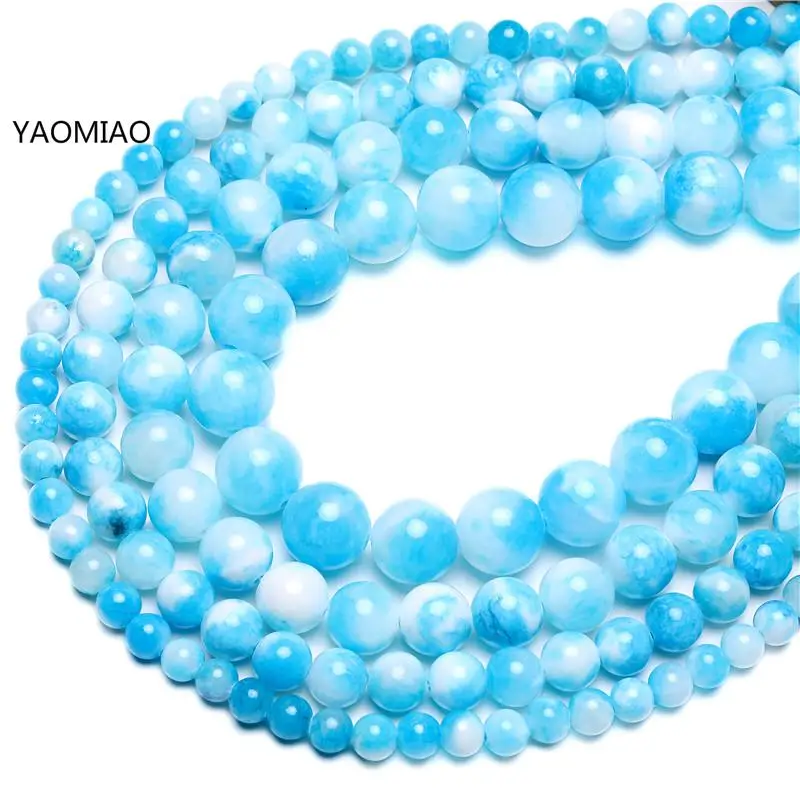 Colorful Blue white Persian jade Round Stone Beads for Jewelry Making 15'' Strand DIY Bracelet 6mm 8mm 10mm 12mm
Colorful Blue white Persian jade Round Stone Beads for Jewelry Making 15'' Strand DIY Bracelet 6mm 8mm 10mm 12mm