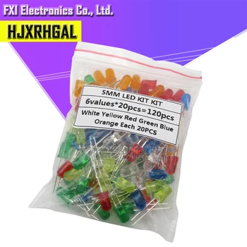 120pcs 6color X 20pcs 5mm LED Light Assorted Kit DIY LEDs Set White Yellow Red Green Blue Orange 
120pcs 6color X 20pcs 5mm LED Light Assorted Kit DIY LEDs Set White Yellow Red Green Blue Orange
