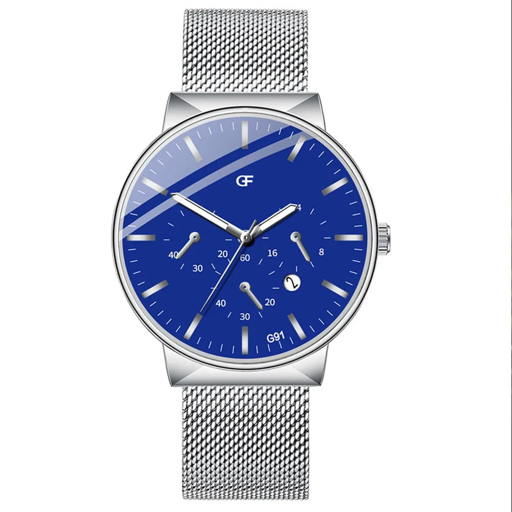 Wrist Watch for Men High-End Simple Calendar Men's Business Watches High Quality Quartz Stainless Steel Watch Relogio Masculino