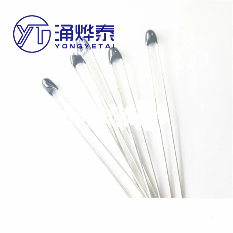 

YYT 20PCS Thermistor MF52-50KJ NTC-MF52AT 50K J B value 3950 5% small black head