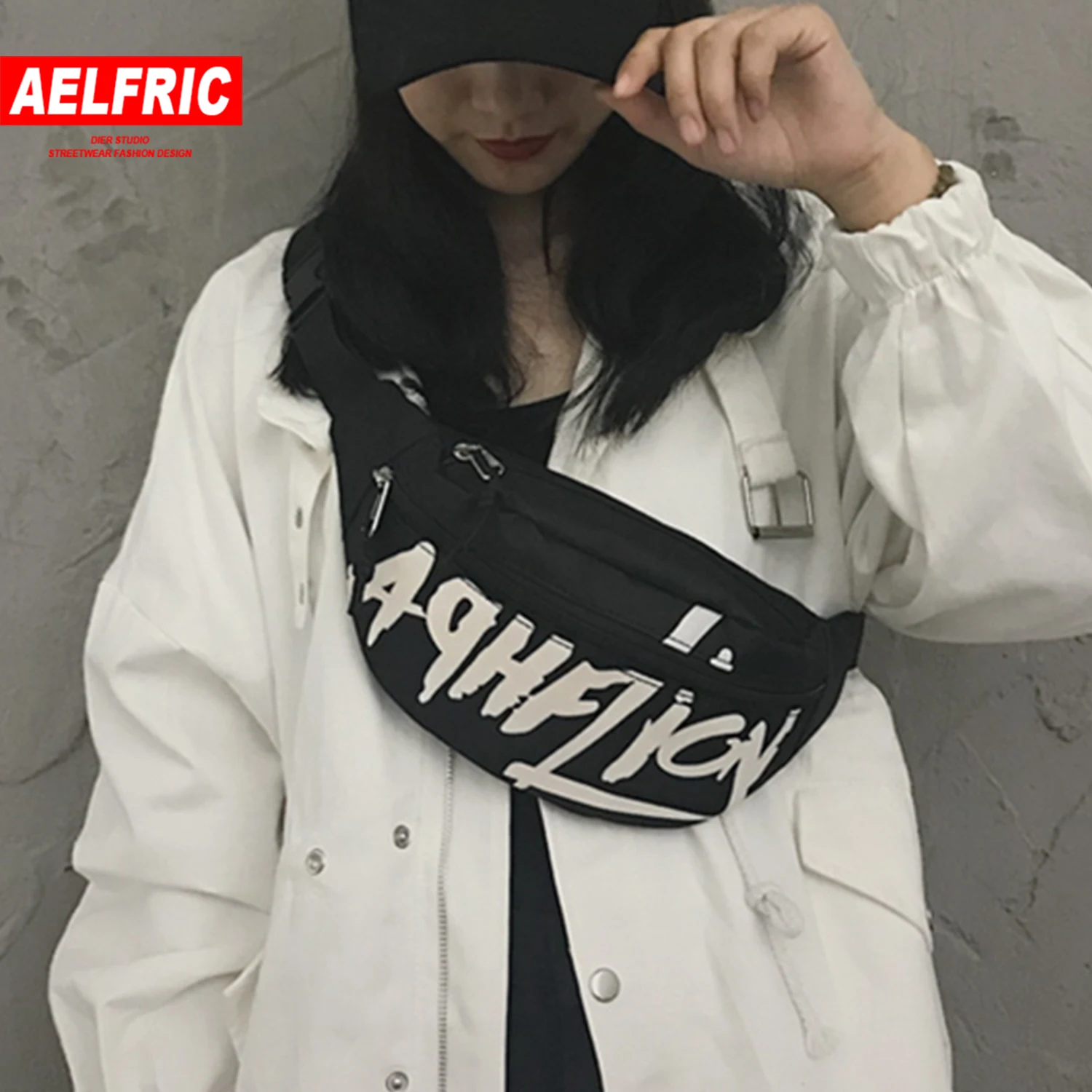 Фото Модная поясная сумка AELFRIC для женщин и мужчин в стиле хип-хоп Харадзюку 2019