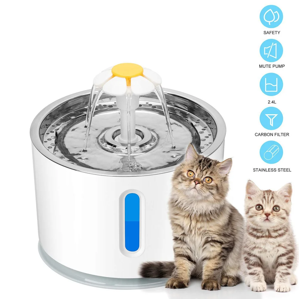 2.4L Automatic Pet Cat Water Fountain Ultra Quiet USB Dog Drinking Fountain Drinker Feeder Bowl Pet Drinking Fountain Dispenser
2.4L Automatic Pet Cat Water Fountain Ultra Quiet USB Dog Drinking Fountain Drinker Feeder Bowl Pet Drinking Fountain Dispenser