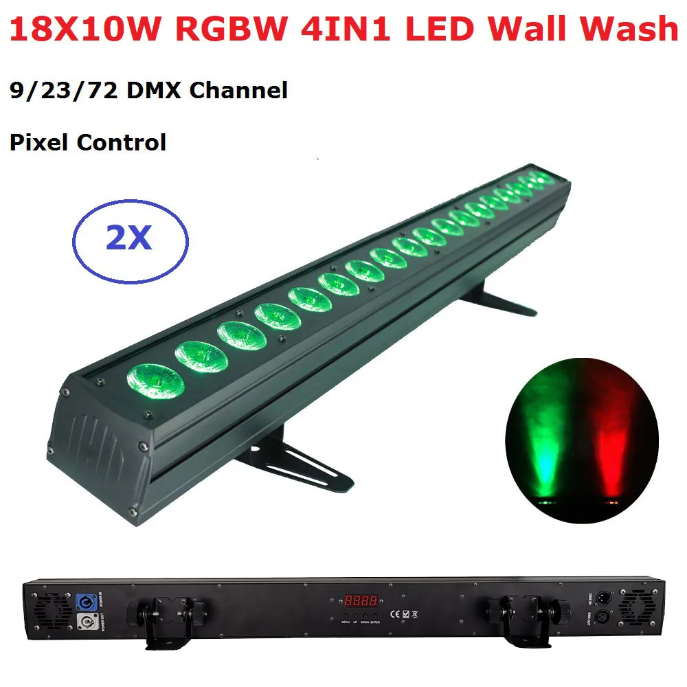 Фото 18X10W RGBW 4в1 светодиодный настенный светильник DMX контроллер диджей для мытья бара