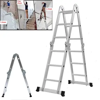 3.6M Aluminum Alloy Multi-purpose Folding Ladder 4 Foldx3 Step Ladder Expandable Ladder Suitable For Household Cleaning Use
3.6M Aluminum Alloy Multi-purpose Folding Ladder 4 Foldx3 Step Ladder Expandable Ladder Suitable For Household Cleaning Use