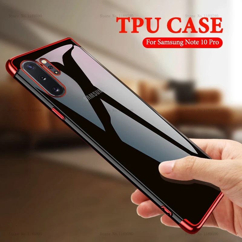 Silicon Case For Samsung Note 10 Plus Case Bumper Transparent Plating Cover on For Samsung Galaxy S10 Plus S8 S9 Note 10 Pro 8 9
Silicon Case For Samsung Note 10 Plus Case Bumper Transparent Plating Cover on For Samsung Galaxy S10 Plus S8 S9 Note 10 Pro 8 9