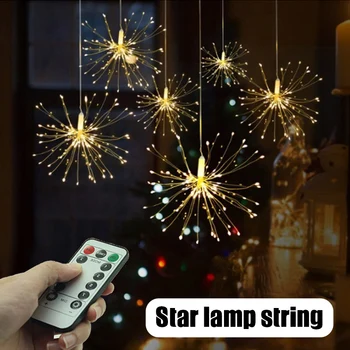 Hanging Decor LED Stringlight Starburst Remote Control Waterproof Warm Fairy Lights for Home Bedroom Decoration I88
Hanging Decor LED Stringlight Starburst Remote Control Waterproof Warm Fairy Lights for Home Bedroom Decoration I88