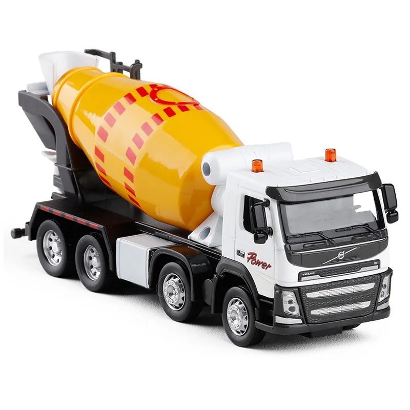 1:50 Scale Cement Mixer Truck Car Engineering Toy Sound Light Educational Collection for Children Gift Yellow | Электроника