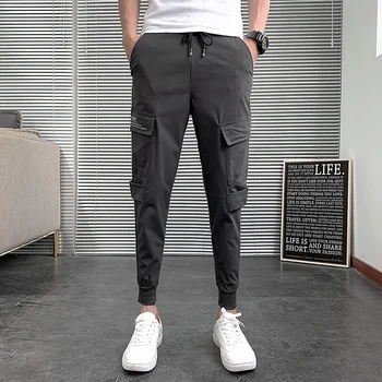 Korean Summer Cargo Pants Men Fashion 2020 Slim Fit Mens Casual Harem Pants Streetwear Ankle Length Joggers Trousers Men Black
Korean Summer Cargo Pants Men Fashion 2020 Slim Fit Mens Casual Harem Pants Streetwear Ankle Length Joggers Trousers Men Black