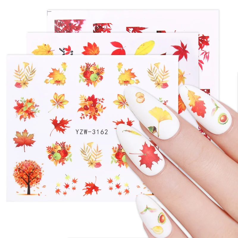 1PC Fall Leaves Nail Art Stickers Autumn Theme Water Decals Gold Yellow Maple Leaf Slider Wraps Sticker Nail Art Decoration
1PC Fall Leaves Nail Art Stickers Autumn Theme Water Decals Gold Yellow Maple Leaf Slider Wraps Sticker Nail Art Decoration