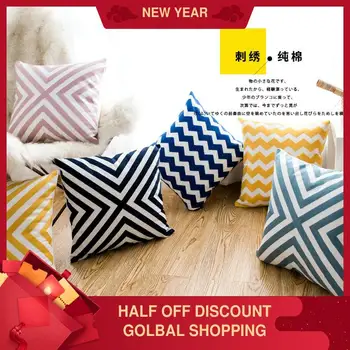 Simple Cotton Sofa Backrest Cushion American Country Household Pillow Mediterranean Nordic Car Embroidered Cushion
Simple Cotton Sofa Backrest Cushion American Country Household Pillow Mediterranean Nordic Car Embroidered Cushion