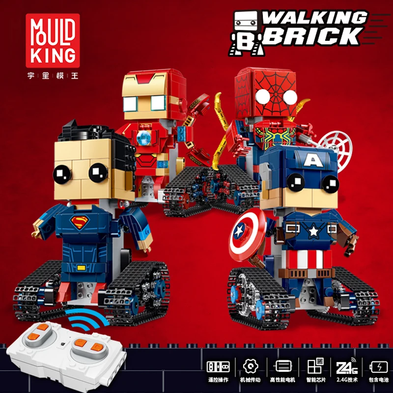 Marvel lepins Iron Man Spiderman Superman Super Heros Walking Bricks Remote Controlled Figurines Technic Blocks Motor 2.4G Toys
Marvel lepins Iron Man Spiderman Superman Super Heros Walking Bricks Remote Controlled Figurines Technic Blocks Motor 2.4G Toys